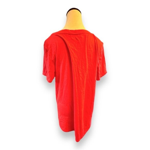 Women’s torrid 1 Hot Hot Pink Girlfriend Signature Jersey V-Neck Tee 14 16 1X - Picture 4 of 9